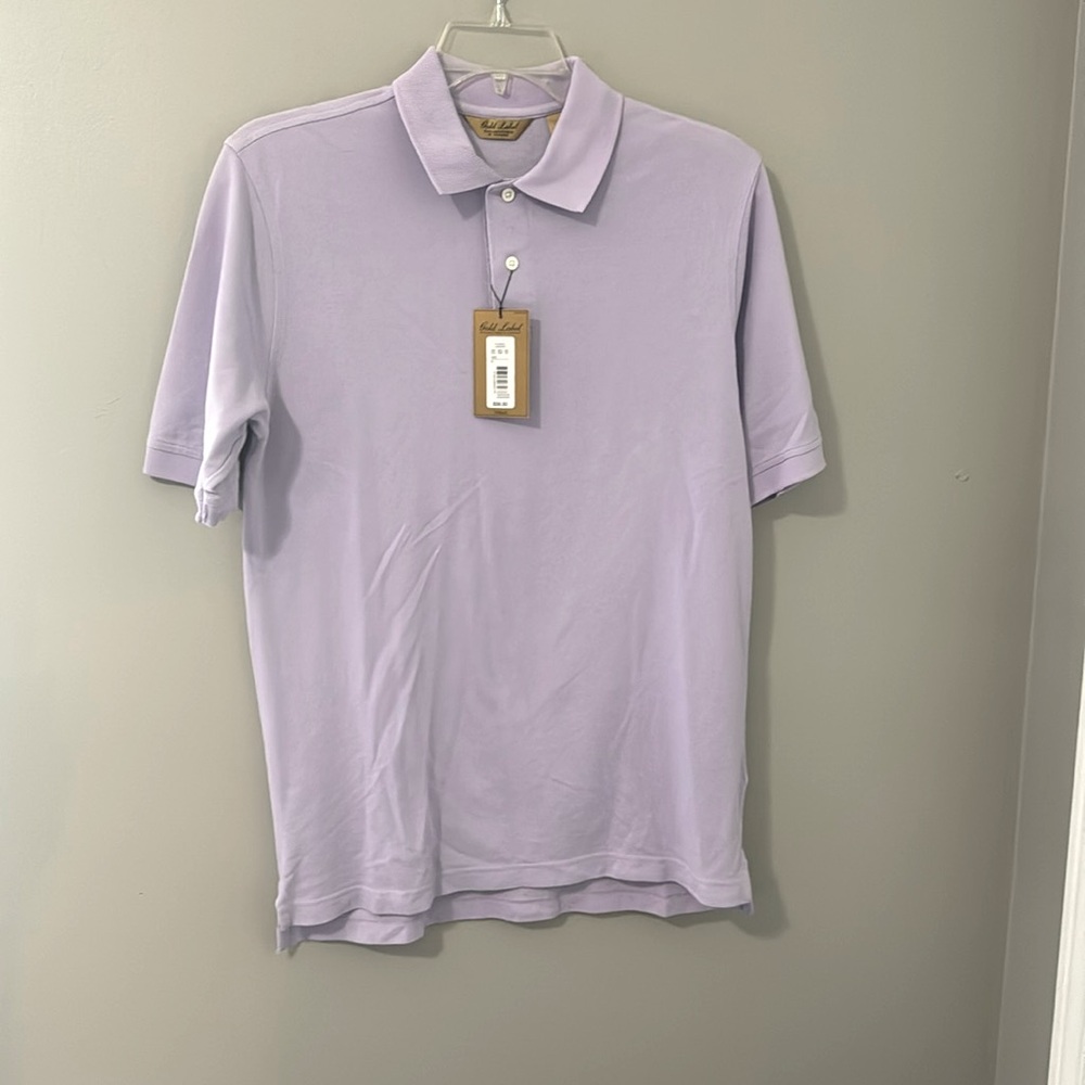 Roundtree and York gold label men’s purple short sleeve polo shirt small